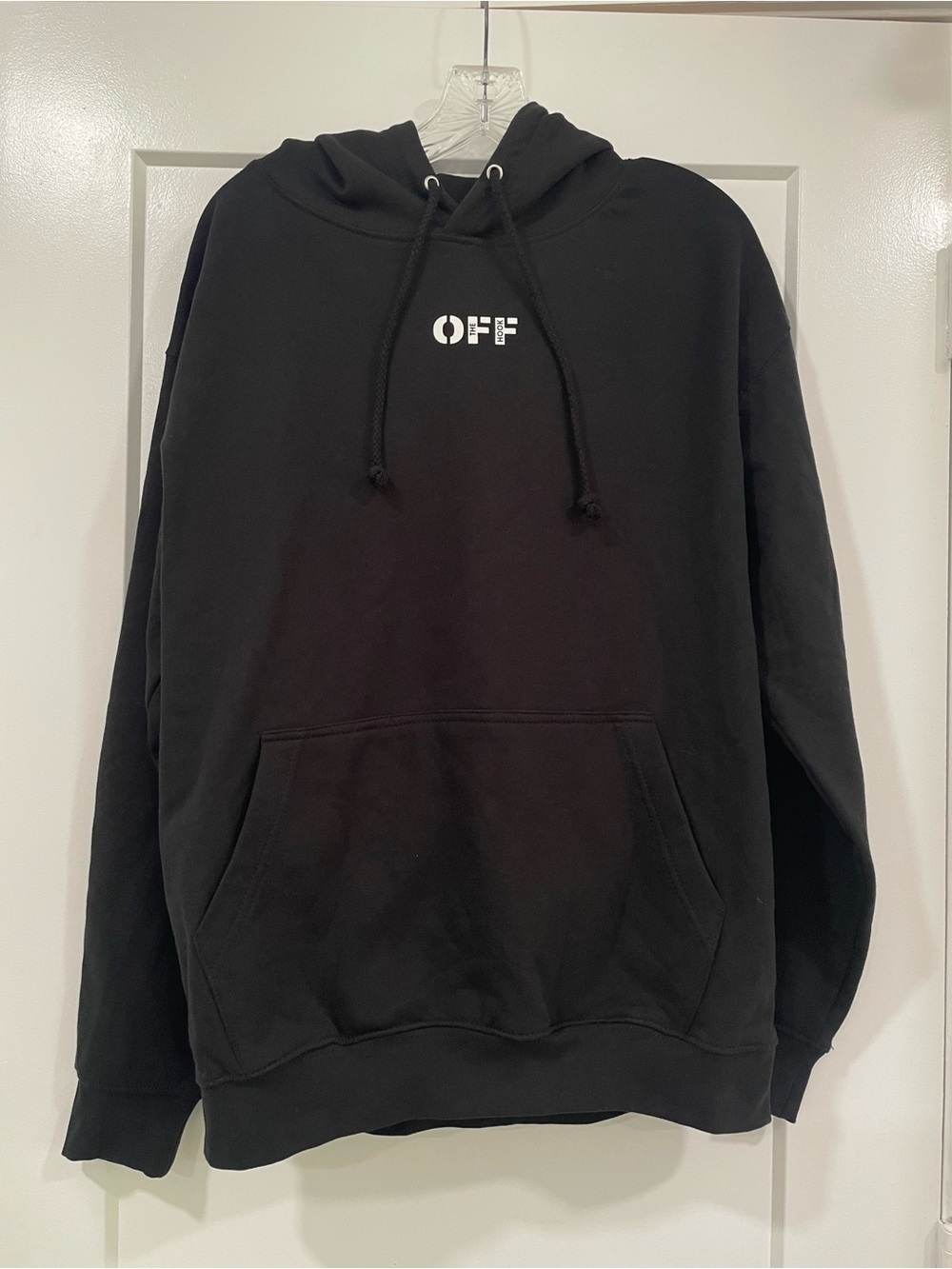 OFF-White and Black style Off the hook Pullover Hoodie